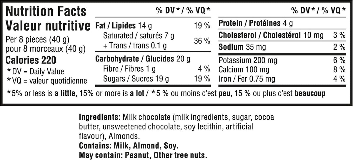 Cadbury Dairy Milk Almond Chocolate Bar with Chopped Almonds, 90g
