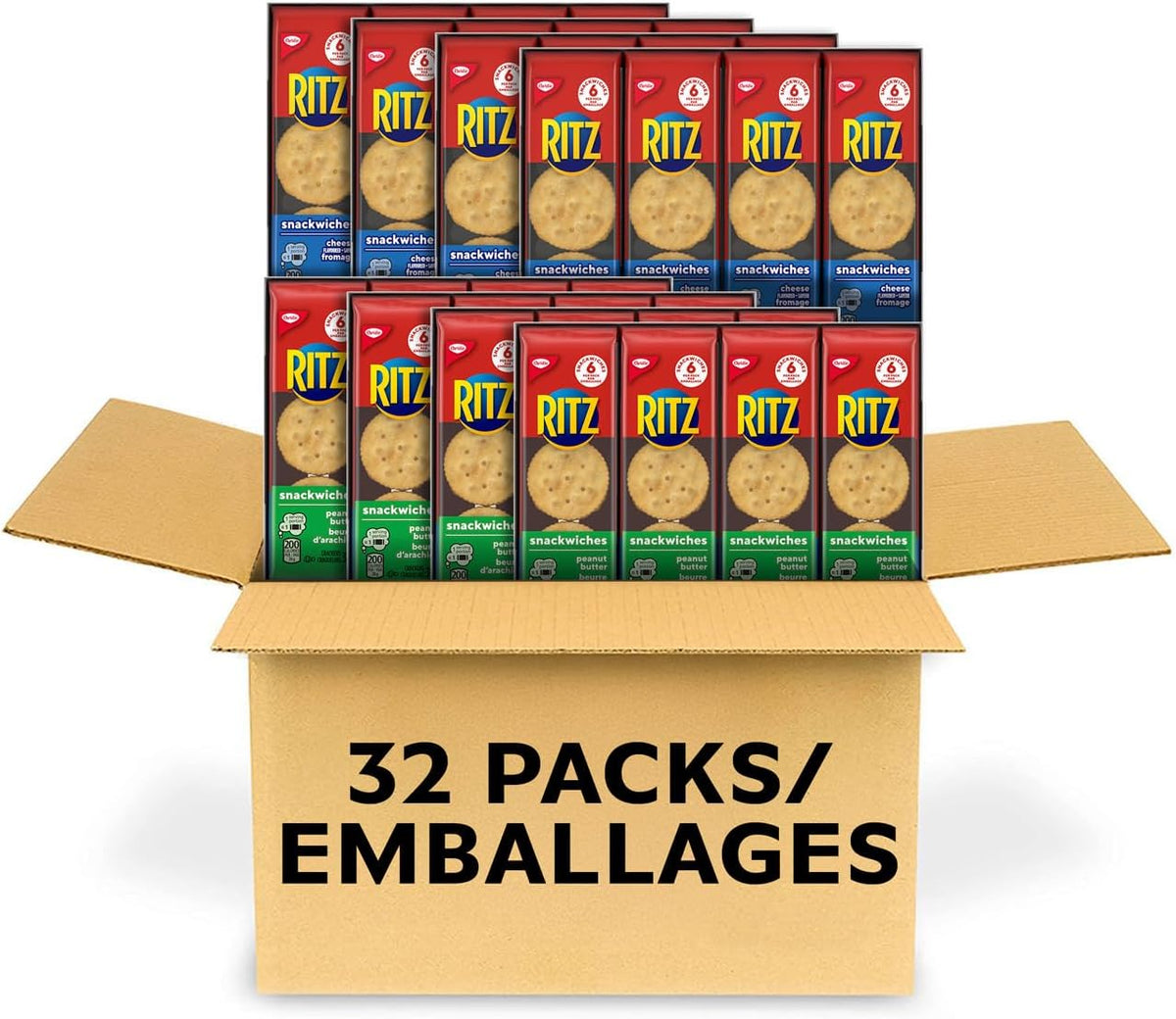 Ritz Snackwiches, Cheese Flavoured, Real Peanut Butter Crackers, 1.23 kg