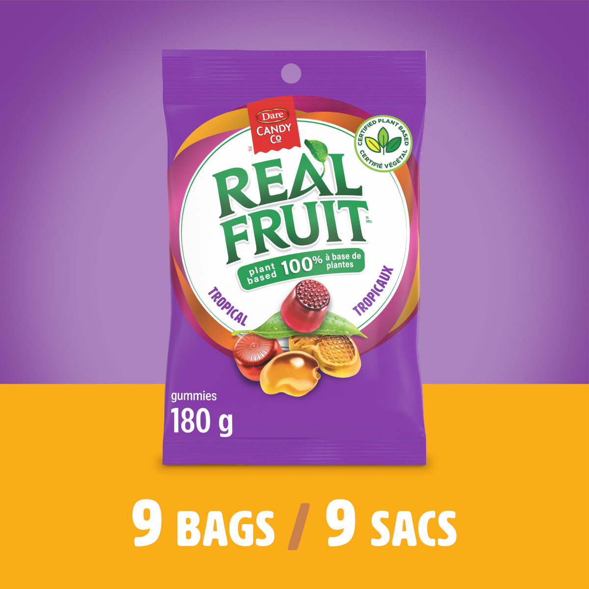 REALFRUIT Superfruits Gummy Candy - Made with Real Fruit, Vegan, Gluten & Peanut-Free Snack for Adults and Children, Proudly Canadian Company, Cranberry, Black Currant, Blueberry and Blackberry, 180g
