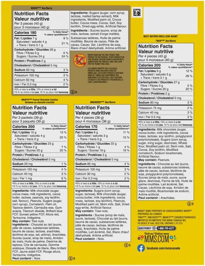 MARS Variety, Halloween Chocolate Candy, Assorted Fun Size, 120 Count
