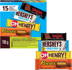 HERSHEY'S Full-Size Chocolate Bars Variety Pack, 15 Bars, 705 g