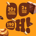 Pure Protein Bars - Nutritious, Gluten Free bar, made with Whey protein blend - low sugar, protein snack. Deliciously satisfying. Made in Canada, Chocolate Peanut Caramel (Pack of 6)