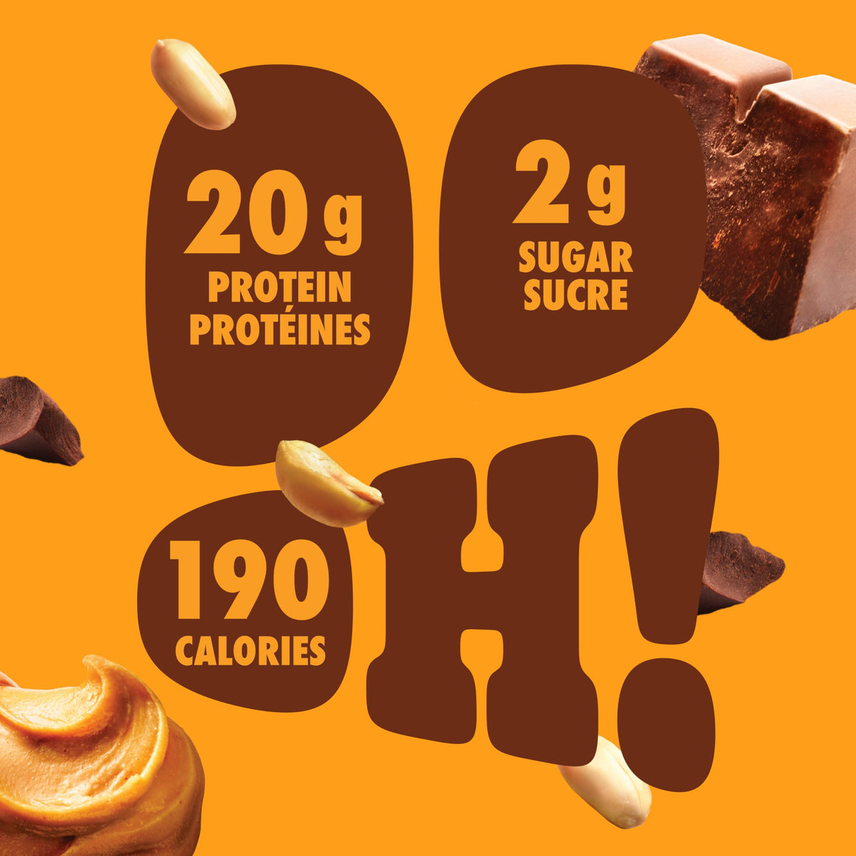 Pure Protein Bars - Nutritious, Gluten Free bar, made with Whey protein blend - low sugar, protein snack. Deliciously satisfying. Made in Canada, Chocolate Peanut Caramel (Pack of 6)