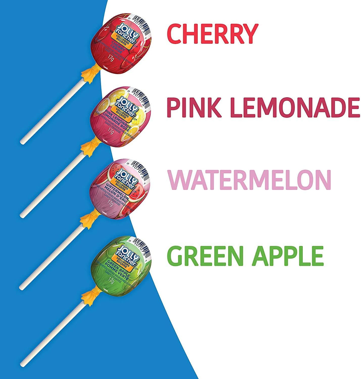 JOLLY RANCHER Lollipops, Fruit-flavoured Candy Variety Pack, 50 Count, 850g