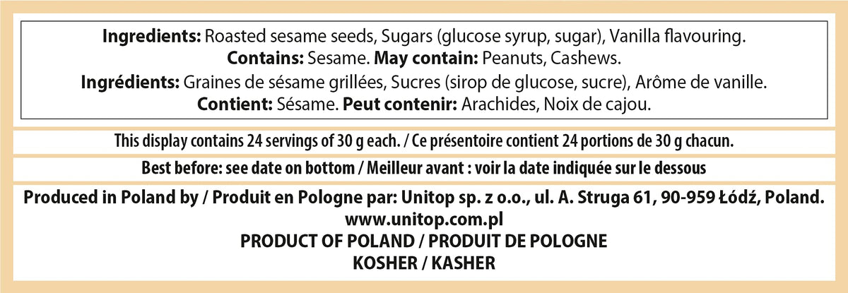 Sesame Snaps, Classic, 24 Pack, 720g