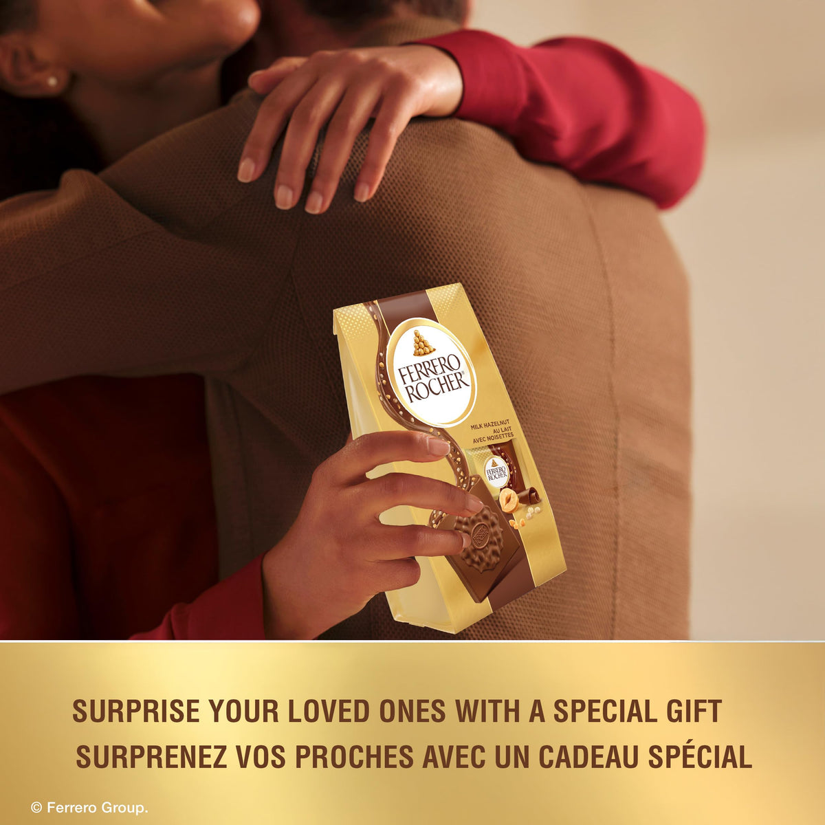 FERRERO ROCHER Assorted Hazelnut chocolate squares - 10-Piece Pack - 105 g