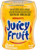 JUICY FRUIT, Fruit Flavoured Chewing Gum, 60 Pieces, 6 Bottles