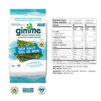 gimMe Organic Roasted Seaweed Sea Salt Favour Snacks 30g Multipack 6 x 5g