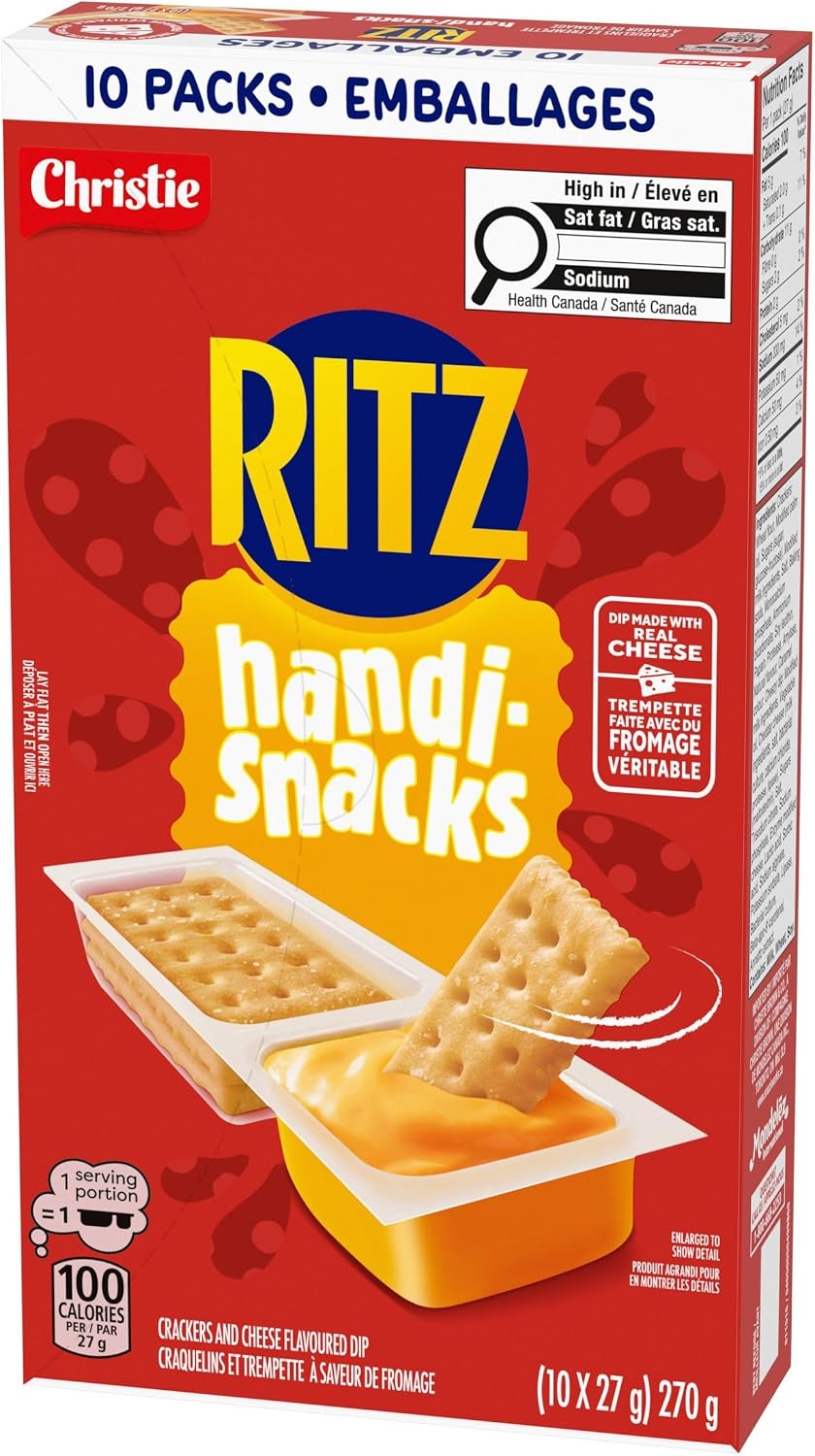 Ritz Handi Snacks, Crackers, Individually Wrapped, 27 g (Pack of 10)