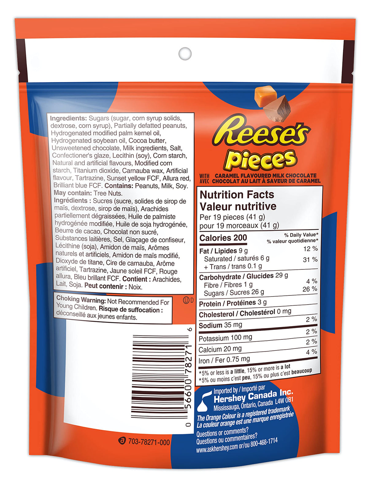 REESE'S PIECES Peanut Butter Candy, Resealable Bulk Bag, 1.36 kg