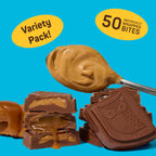 AWAKE - Caffeinated Chocolate Bites - Caramel Milk Chocolate, 50 Count - 50mg Caffeine - Individually Wrapped Energy Bites - Coffee Alternative - Fairtrade, Gluten Free, Non GMO - 0.48oz