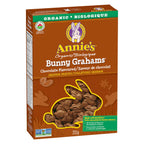 ANNIE'S Chocolate Graham Cookies Snacks, Organic, No Artificial Flavours, No Synthetic Colours, 213 Grams Package of Bunny Shaped Cookies, Chocolate
