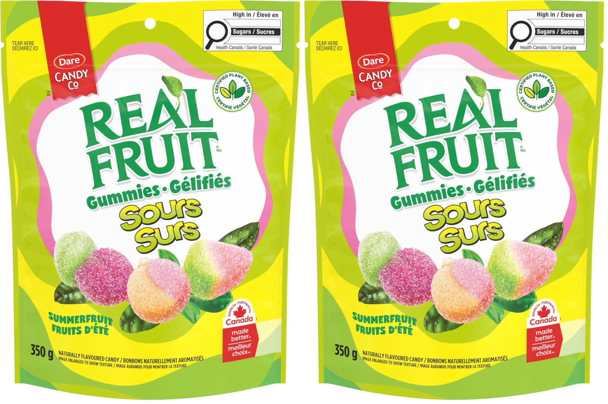 REALFRUIT Superfruits Gummy Candy - Made with Real Fruit, Vegan, Gluten & Peanut-Free Snack for Adults and Children, Proudly Canadian Company, Cranberry, Black Currant, Blueberry and Blackberry, 180g