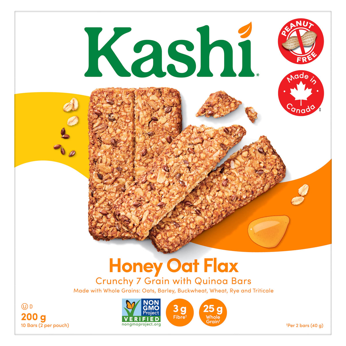 Kashi 7 Grain with Quinoa Crunchy Bars, Chocolate Chip Chia, 200g, 10 bars, 200 grams