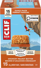 Clif Bar, Energy Bars, Crunchy Peanut Butter, 1.02 kg (Pack of 15)