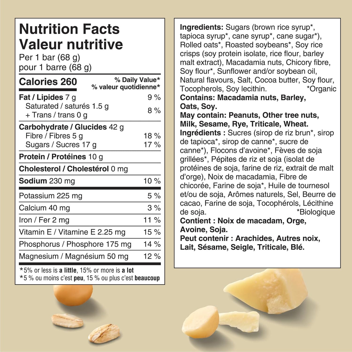 Clif Bar, Energy Bars, White Chocolate Macadamia Nut, 1.02 kg (Pack of 15)