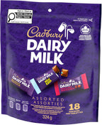 Cadbury Dairy Milk, Chocolate Bars, Assorted Bag of 18 x 18g, 324g