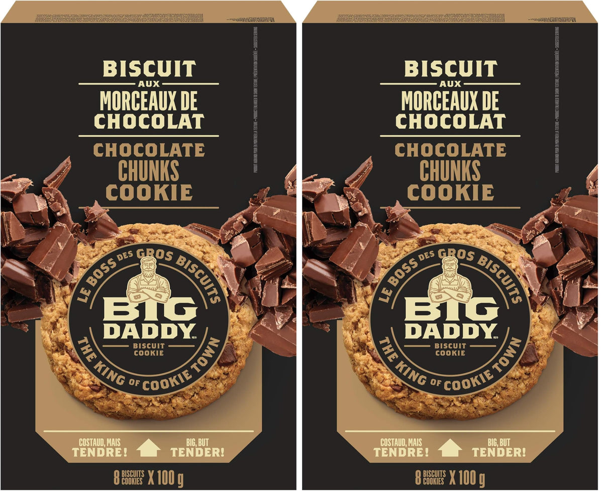 Big Daddy Cookies Chocolate Chunks Gourmet Cookies - 8 Count, 800g