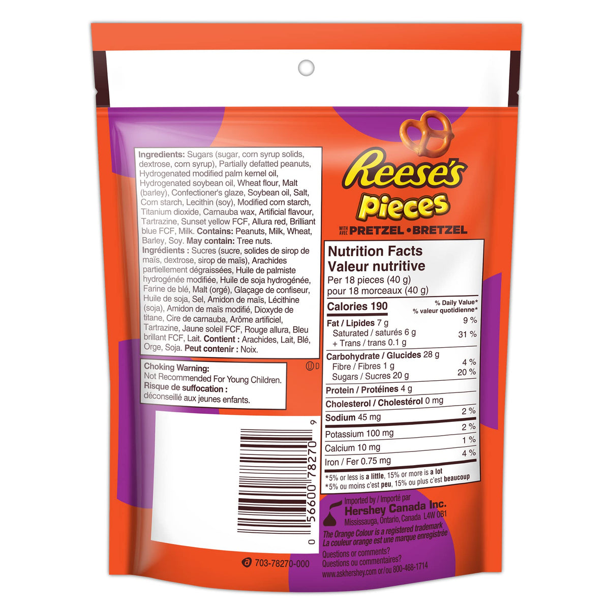 REESE'S PIECES Peanut Butter Candy, Resealable Bulk Bag, 1.36 kg