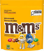 M&M’S Peanut Milk Chocolate Candy, Celebration Size Share Bag, 1kg – Bulk Party Candy for Sharing, Events, Movie Nights & Holidays