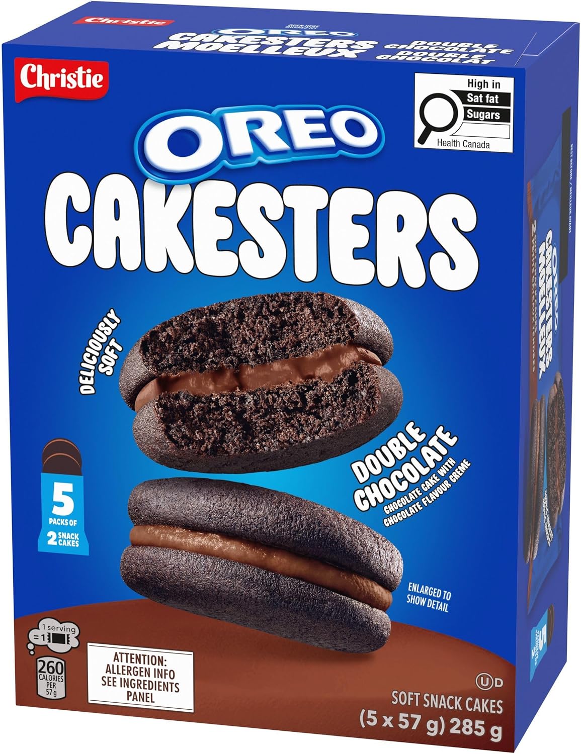 Oreo Cakesters Soft Snack Cakes Double Chocolate 285g