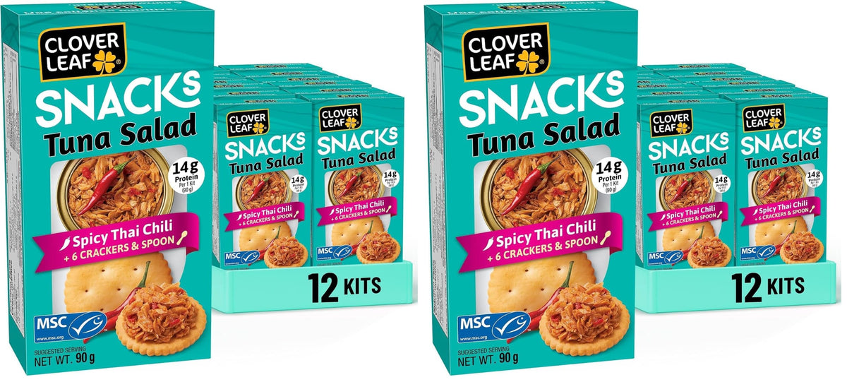 Clover Leaf Classic Tuna Salad Snack Kit, 90g, 12 Count