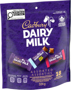 Cadbury Dairy Milk, Chocolate Bars, Assorted Bag of 18 x 18g, 324g