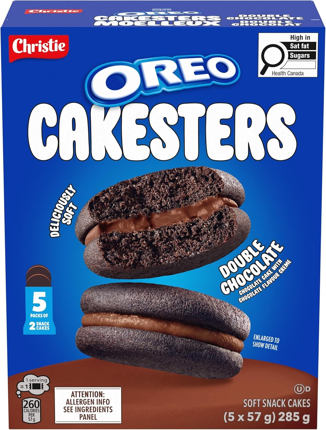 Oreo Cakesters Soft Snack Cakes Double Chocolate 285g