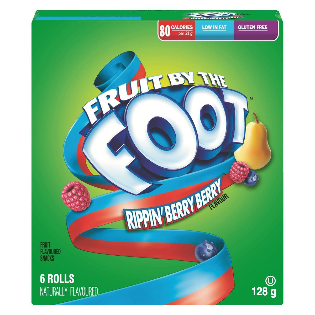 BETTY CROCKER FRUIT BY THE FOOT - VALUE PACK SIZE - Strawberry, Blue Raspberry, Berry Tie-Dye Fruit Flavoured Snacks, Pack of 30 Rolls, 637 Grams Package of Fruit Flavoured Snacks
