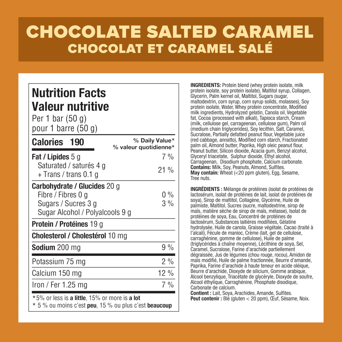 Pure Protein Bars - Nutritious, Gluten Free bar, made with Whey protein blend - low sugar, protein snack. Deliciously satisfying. Made in Canada, Chocolate Peanut Caramel (Pack of 6)