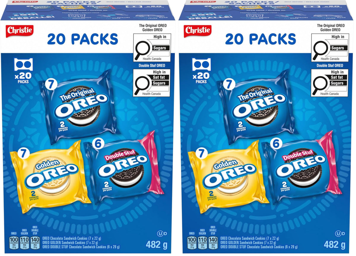 Oreo, Chips Ahoy! & Teddy Grahams, Cookies, 6 Bags, Variety Pack, 1.2 kg