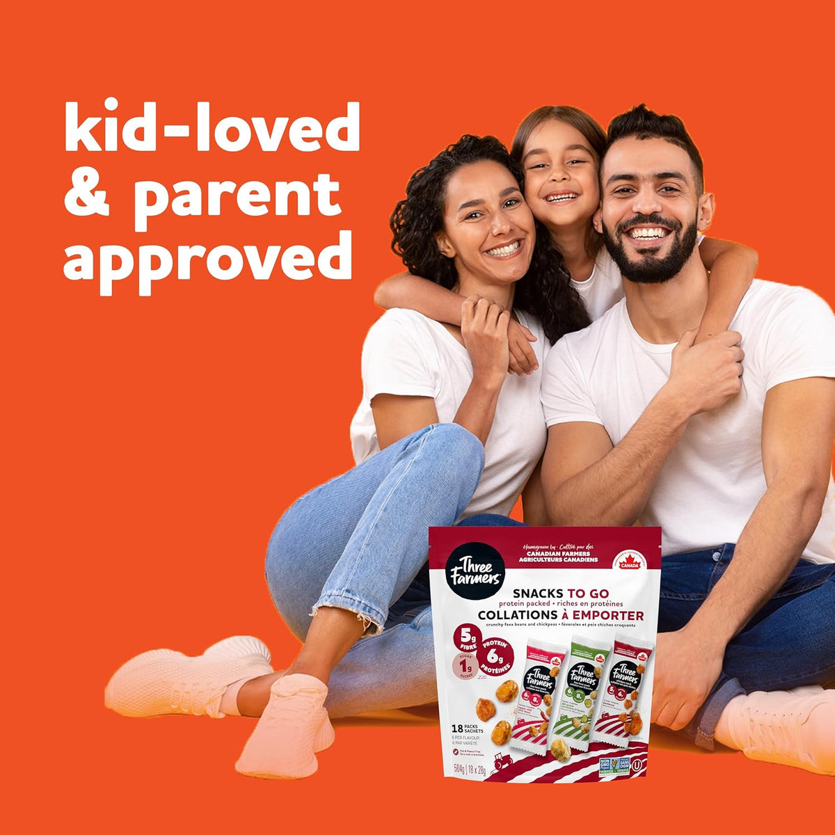 Three Farmers Healthy Variety Snack Packs, High Protein & Fibre x 18 x 28g