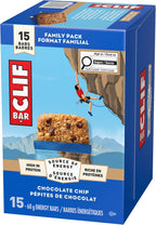 Clif Bar, Energy Bars, Chocolate Chip, High Protein, 1.02 kg (Pack of 15)
