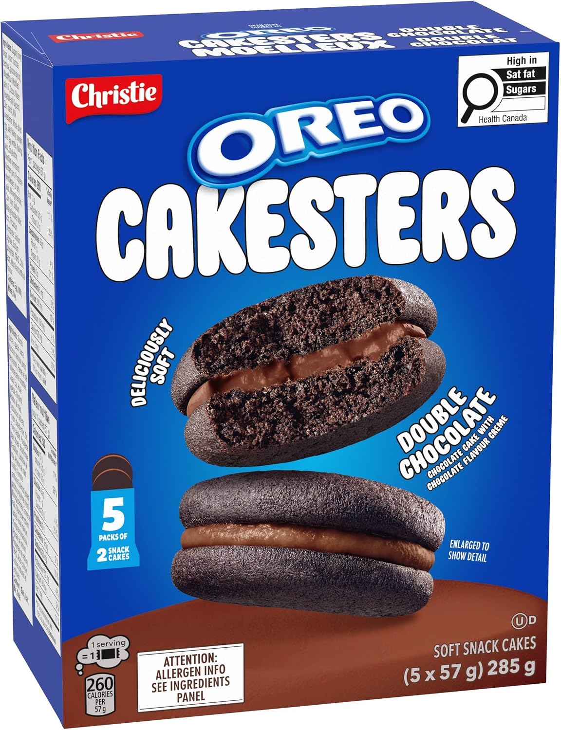 Oreo Cakesters Soft Snack Cakes Double Chocolate 285g