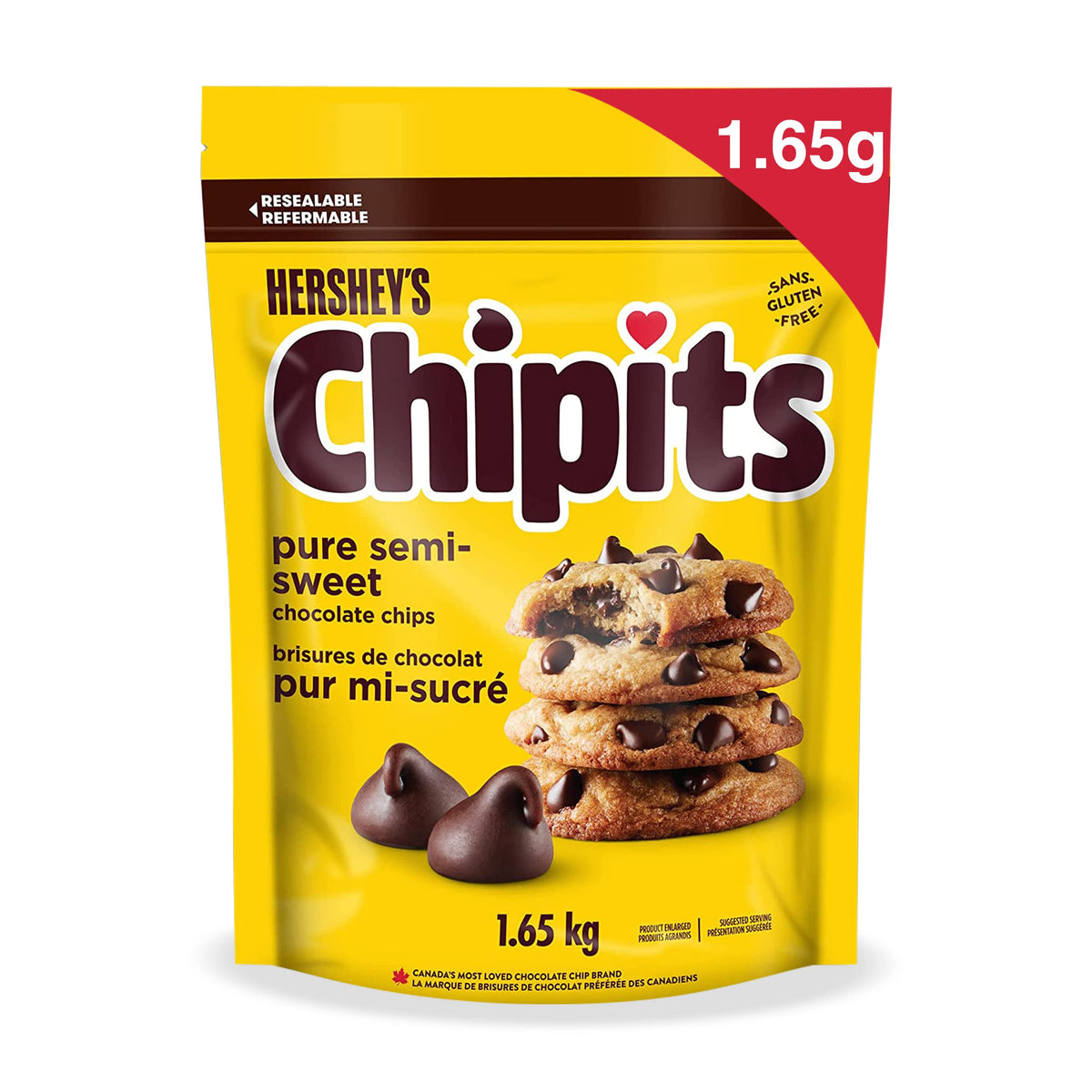 CHIPITS Chocolate Chips for Baking, Baking Ingredients, Baking Chocolate, Milk Chocolate, 835 grams