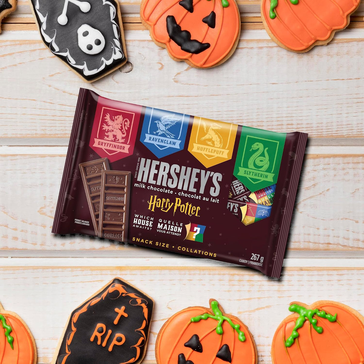 HERSHEY’S Harry Potter Milk Chocolate Snack Size – Individually Wrapped Halloween Candy Bars for Treat Bags, Bowls & Party Favors, 267 g