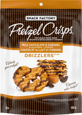 Snack Factory Pretzel Crisps - Milk Chocolate & Caramel Drizzlers 155 Grams