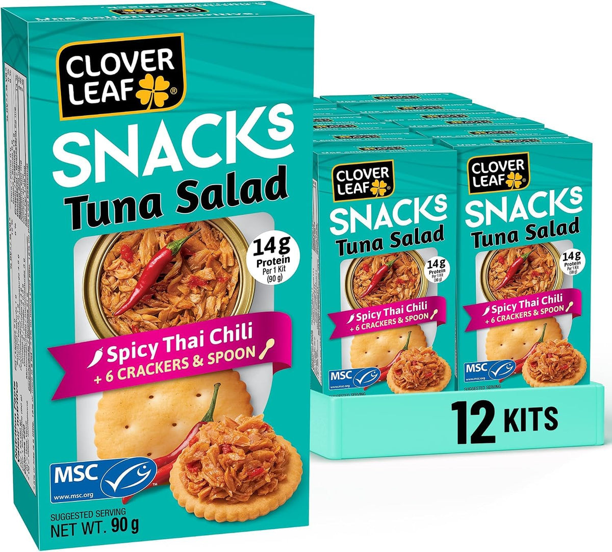 Clover Leaf Classic Tuna Salad Snack Kit, 90g, 12 Count
