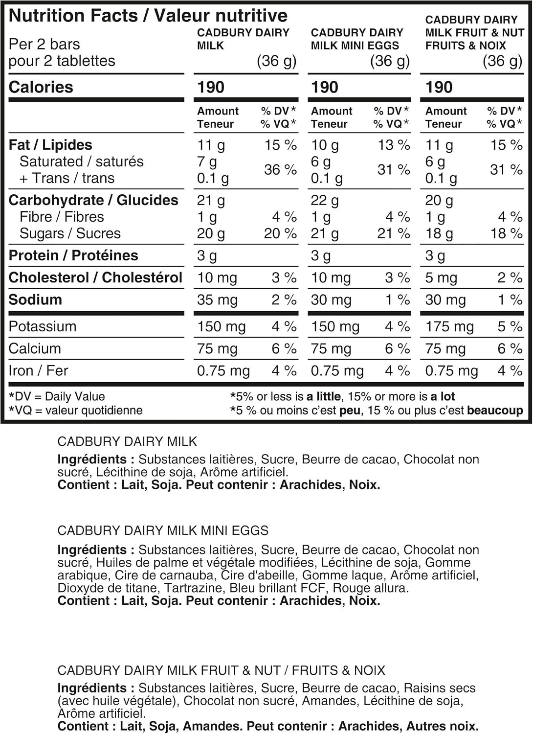 Cadbury Dairy Milk, Chocolate Bars, Assorted Bag of 18 x 18g, 324g