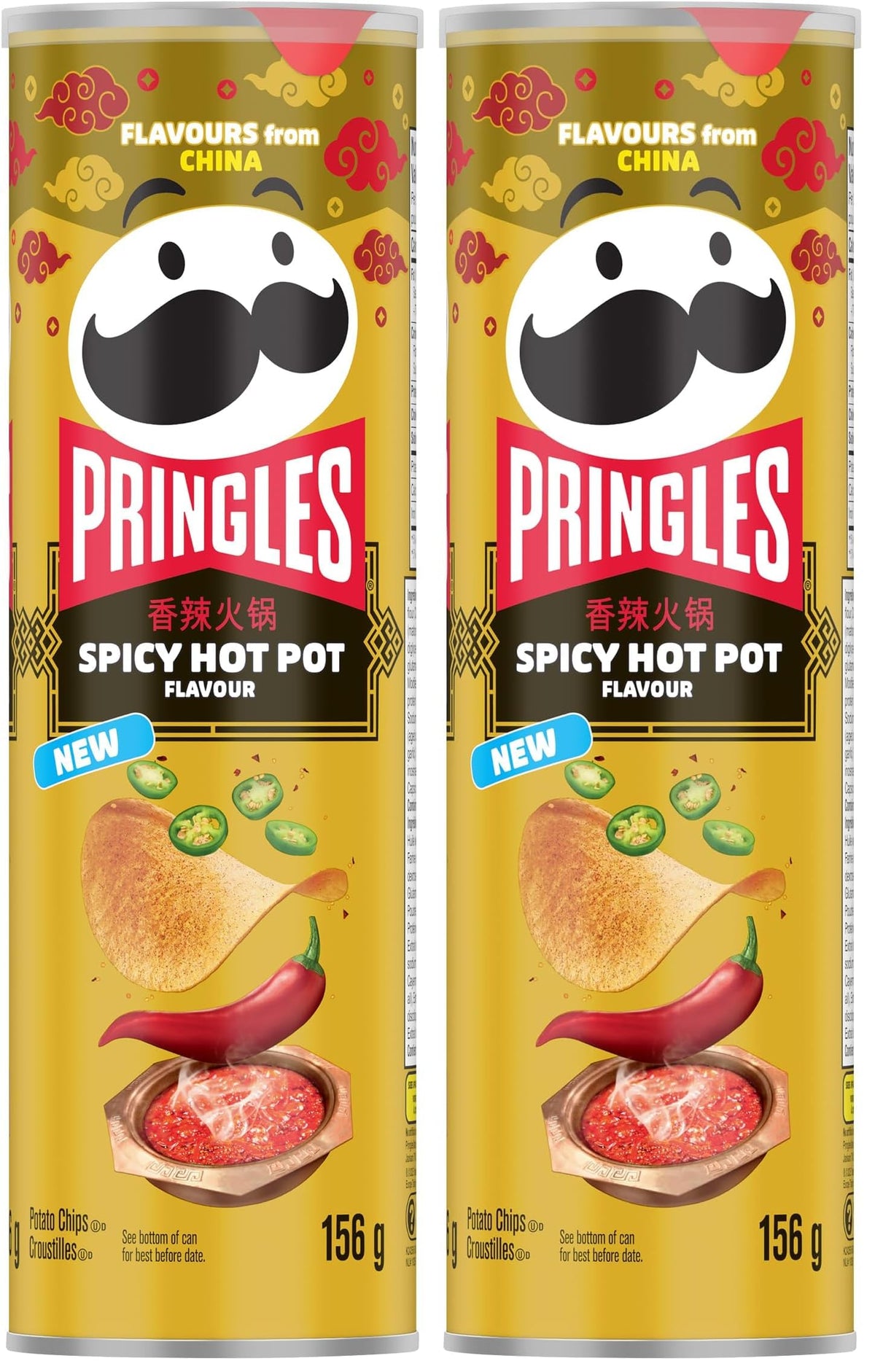 Pringles® Spicy Hot Pot Flavour Potato Chips 156g