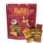 AWAKE - Caffeinated Chocolate Bites - Caramel Milk Chocolate, 50 Count - 50mg Caffeine - Individually Wrapped Energy Bites - Coffee Alternative - Fairtrade, Gluten Free, Non GMO - 0.48oz