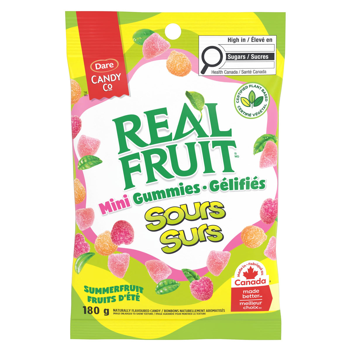 REALFRUIT Superfruits Gummy Candy - Made with Real Fruit, Vegan, Gluten & Peanut-Free Snack for Adults and Children, Proudly Canadian Company, Cranberry, Black Currant, Blueberry and Blackberry, 180g