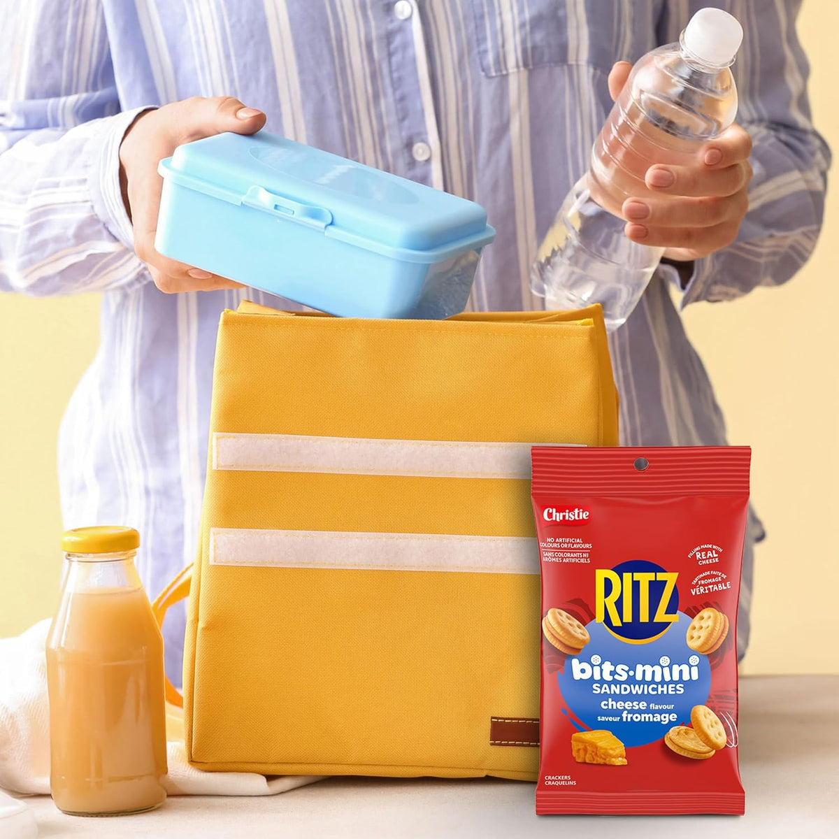 RITZ BITS Mini Cheese Flavoured Sandwich Crackers, Pack of 30