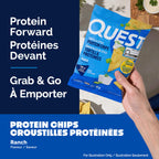 Quest Nutrition Chili Lime Flavour Tortilla Style Protein Chips, High Protein, Baked, Not Fried, Gluten Free, 1g Sugar, 4g Carbs, 8ct