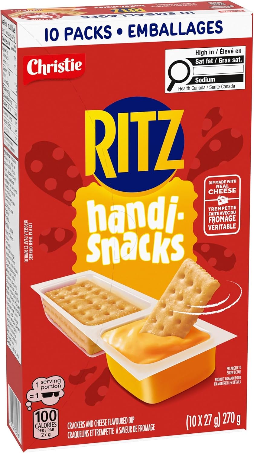 Ritz Handi Snacks, Crackers, Individually Wrapped, 27 g (Pack of 10)