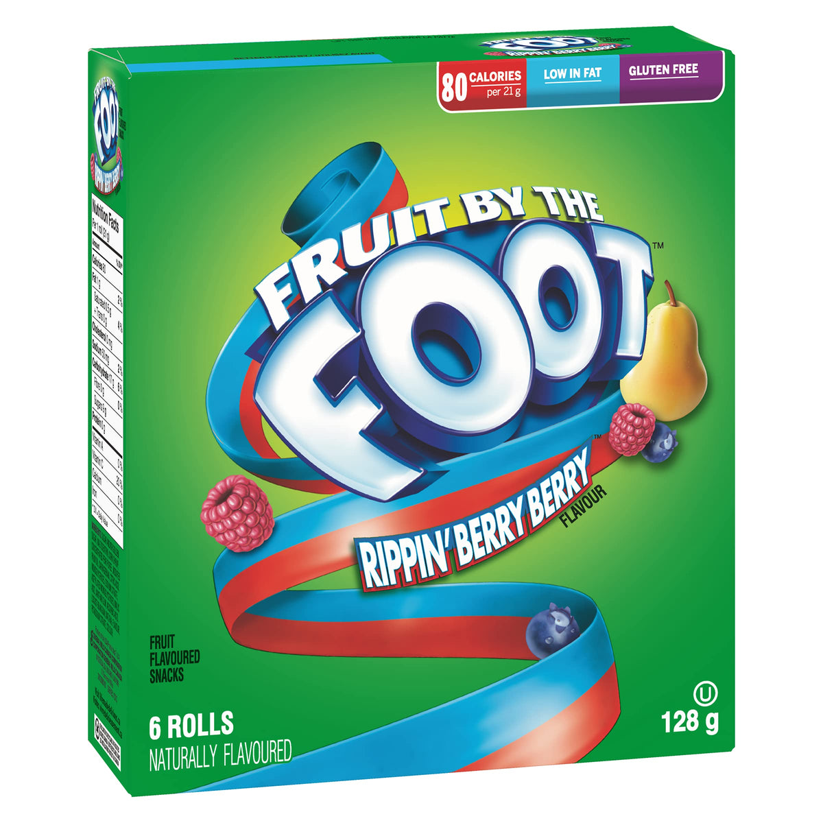 BETTY CROCKER FRUIT BY THE FOOT - VALUE PACK SIZE - Strawberry, Blue Raspberry, Berry Tie-Dye Fruit Flavoured Snacks, Pack of 30 Rolls, 637 Grams Package of Fruit Flavoured Snacks