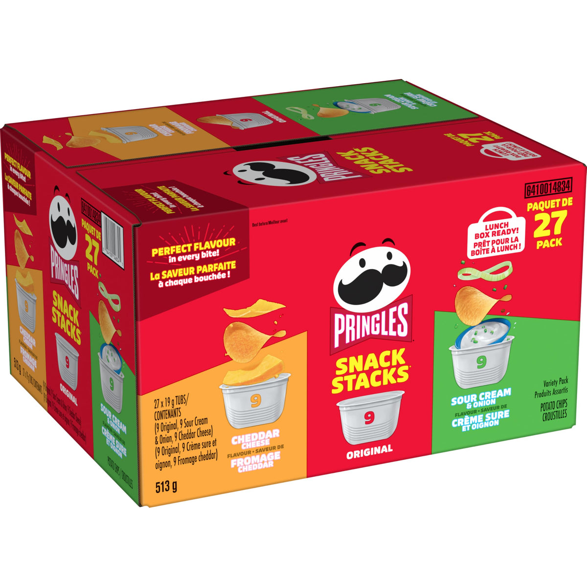 Pringles Snack Stacks Variety Pack Potato Crisps Chips 27 Count (27 x 19 g)