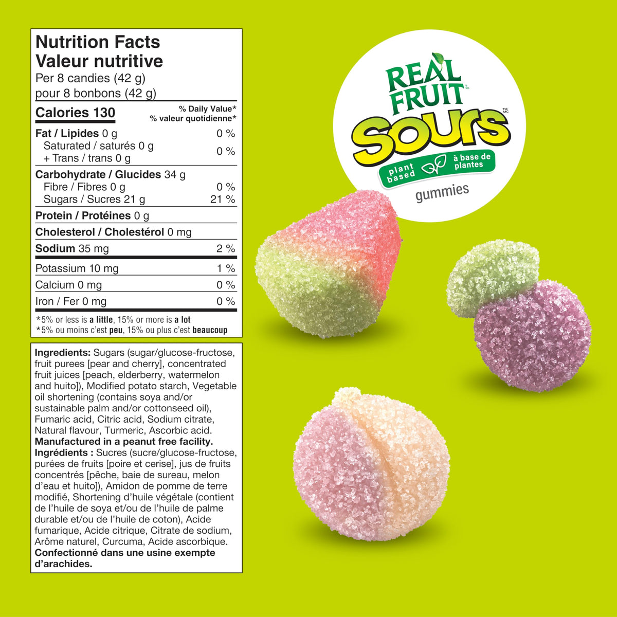 REALFRUIT Superfruits Gummy Candy - Made with Real Fruit, Vegan, Gluten & Peanut-Free Snack for Adults and Children, Proudly Canadian Company, Cranberry, Black Currant, Blueberry and Blackberry, 180g