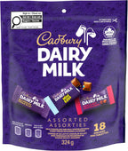 Cadbury Dairy Milk, Chocolate Bars, Assorted Bag of 18 x 18g, 324g