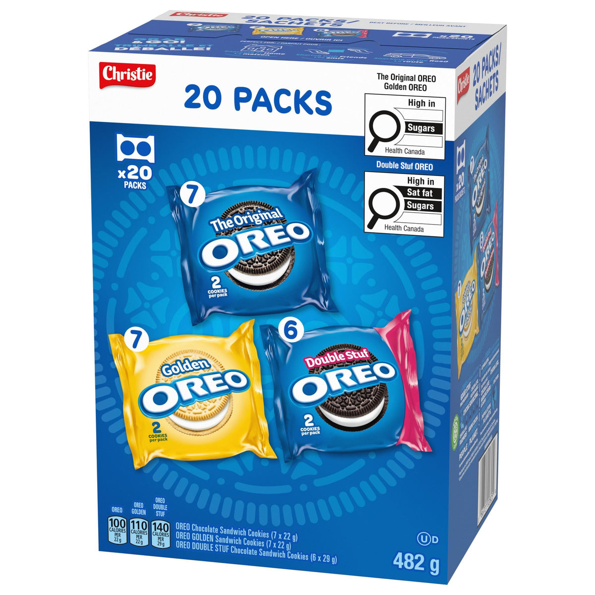 Oreo, Chips Ahoy! & Teddy Grahams, Cookies, 6 Bags, Variety Pack, 1.2 kg